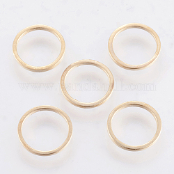 Anelli collegamenti in ottone, oro chiaro, 10x1 mm, diametro interno: 8 mm