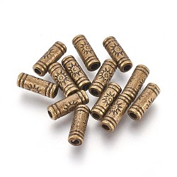 Perline stile tibetano, Perline in lega,  piombo & nichel & cadmio libero, tubo, bronzo antico, 9.5x3.5mm, foro: 1.5mm.