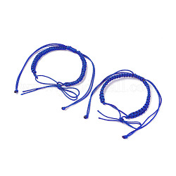 2 pezzo di braccialetto intrecciato in nylon, blu medio, diametro interno: 2 pollice (5.2 cm)