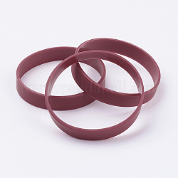 Pulseras de silicona pulseras, Pulseras de cordón, coco marrón, 2-1/2 pulgada (63 mm), 12x2mm