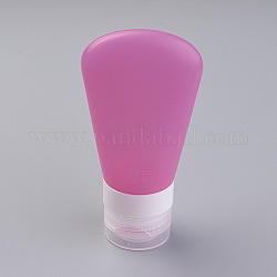 Embotellado creativo de puntos de silicona portátiles, ducha champú cosmético emulsión botella de almacenamiento, color de rosa caliente, 117x60mm, capacidad: alrededor de 60 ml (2.02 fl. oz)