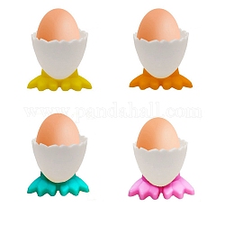 Oster-Eierbecher aus Kunststoff, Eierhalter, für Tischzubehör, Frühstücksküchendekoration, zufällige Farbe, 48x46x46 mm