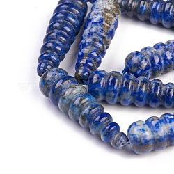 Abalorios de lapislázuli naturales hebras, lágrima, perlas de colmena, 34~36x9~11mm, agujero: 1.5 mm, aproximamente 11 pcs / cadena, 14.9 pulgada ~ 15.3 pulgadas (38~39 cm)