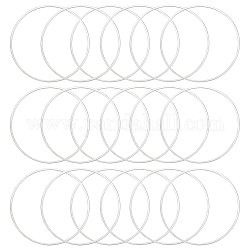 Beebeecraft 20 шт. латунные соединительные кольца, долговечный, круглые кольца, 925 серебро покрытием, 40x1 мм, внутренний диаметр: 38 мм
