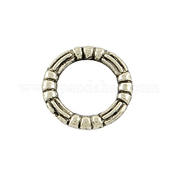 Tibetan Style Alloy Linking Rings, Lead Free & Nickel Free, Antique Silver, 10x1.5mm, Hole: 6.5mm, about 3030pcs/1000g