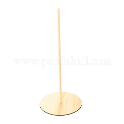 Staffa per ciambella in legno di pioppo, per nozze, piedistallo piatto di forma rotonda decorazione festa di compleanno, bisque, 12.5x0.25cm