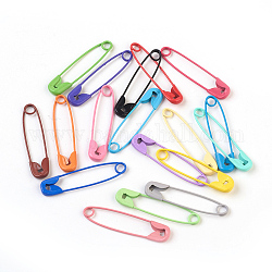Iron Safety Pins, Mixed Color, 30x7x2mm, Pin: 0.7mm