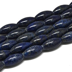Abalorios de lapislázuli naturales hebras, arroz, 21x10~10.5mm, agujero: 0.7 mm, aproximamente 19 pcs / cadena, 15.35'' (39 cm)