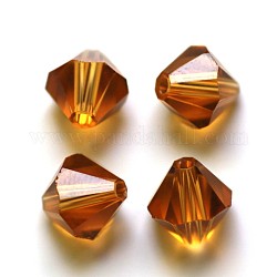 Imitazione branelli di cristallo austriaco, grado aaa, sfaccettato, bicono, Perù, 8x8mm, Foro: 0.9~1 mm