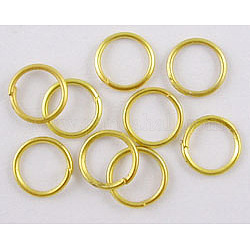 Anellini di Ferro, anelli di salto aperti, cadmio & nichel &piombo libero, oro, 5x1mm, 18 gauge, diametro interno: 3mm, circa 12000pcs/1000g