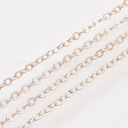 Железо кабельные сети, пайки, с катушкой, Плоско-овальные, розовое золото , 2x1.5x0.3 мм, Около 100 ярдов / рулон