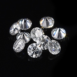 Cabochons en verre avec strass de dos avec point, facette, diamant, cristal, 0.9mm, environ 250 pcs / sachet 