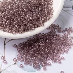 Miyuki runde Rocailles Perlen, japanische Saatperlen, (rr142l) transparenter Lichtamethyst, 8/0, 3 mm, Bohrung: 1 mm, über 422~455pcs / Flasche, 10 g / Flasche