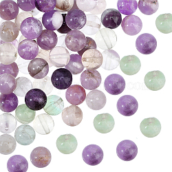 OLYCRAFT 126Pcs Natural Purple Fluorite Beads 6mm Undyed Energy Beads Round Loose Gemstone Beads for Bracelet Necklace Jewelry Making