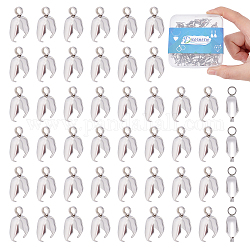 DICOSMETIC 100Pcs Pinch Bail Pendant Pinch Clip Bail Clasp Dangle Bead Pendant Finish Necklace Clasps Snap on Clasp Hooks Buckles Charm Connection for Jewelry DIY Craft, Hole: 2.3mm