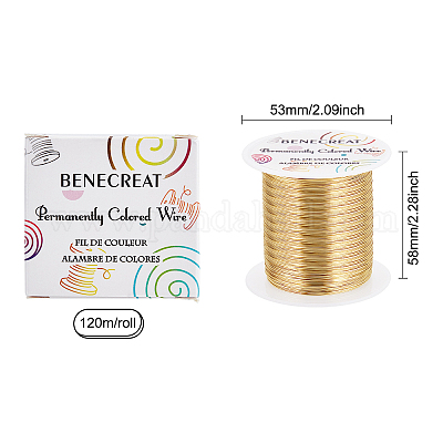 Wholesale BENECREAT 26 Gauge/0.4mm 120m Jewelry Beading Wire Tarnish  Resistant Copper Wire for Beading Wrapping and Other Jewelry Craft Making 