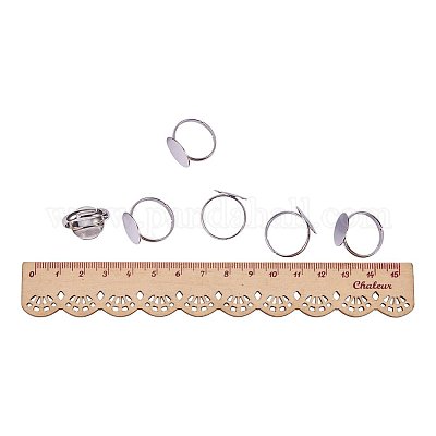 Base de bague en laiton&nbsp;KK-PH0001-15S-1