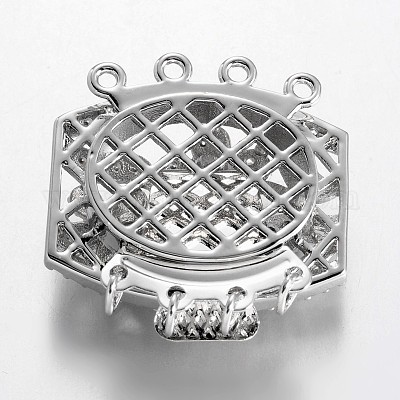 Fermoirs à bascule en or 18 carats 10 mm 14 mm en argent pour bracelets et colliers avec barrettes à breloques Pavé d'or cz breloques minimalistes - Canada