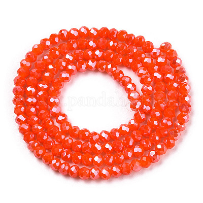 Chapelets de perles en verre électroplaqué&nbsp;EGLA-A034-P2mm-A27-1