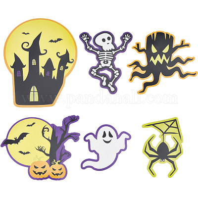 Shop GORGECRAFT 12PCS Large Halloween Colorful Cut-Outs Halloween ...