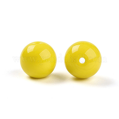 Perle di vetro di colore solido opaco&nbsp;GLAA-N007-10mm-A02-1