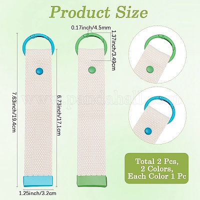 2 llavero rectangular de poliéster de 2 colores&nbsp;KEYC-CP0001-49A-1