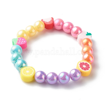 Wholesale Opaque Acrylic Beads Stretch Bracelet Sets for Kids 