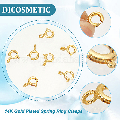 14K Gold Plating Hook Bead Clasp Connector for Necklace Bracelet Jewelry  Making