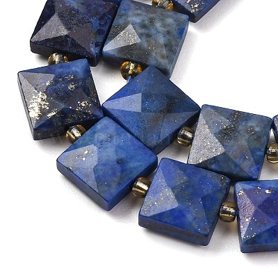 Natürlicher Lapislazuli Perlenstränge&nbsp;G-F839-A34-01-1