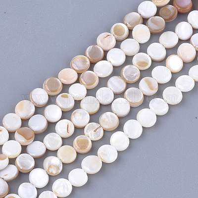 Flat Freshwater Shell Beads