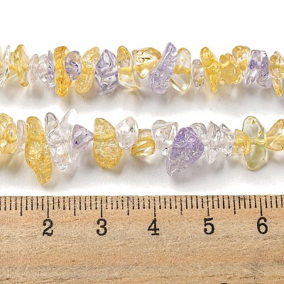 Verre craquelé brins de perles&nbsp;G-F328-18-A-1