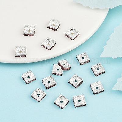 Messing Strass Zwischen perlen&nbsp;RSB074NF-17S-1