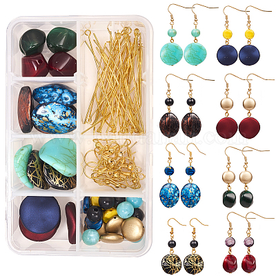 Wholesale SUNNYCLUE 1 Box DIY 8 Pairs Acrylic Beaded Dangle Earring Making  Kit with Instruction Multi-Color Irregular Acrylic Beaded Brass Eye Pins  Earring Hooks Jewelry Making Supplies Craft for Beginners 