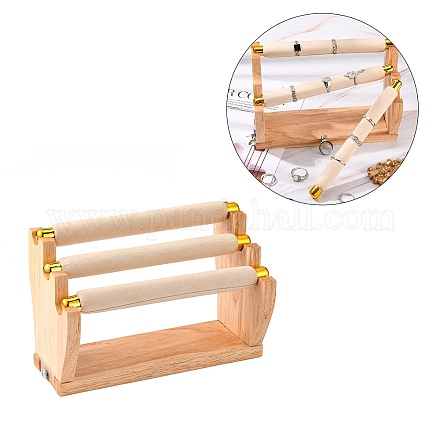 Ständer für Fingerringe aus Holz NDIS-F003-04B-1