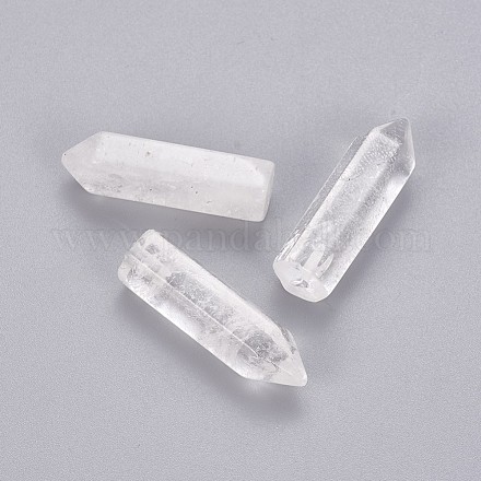 Cuentas puntiagudas de cristal de cuarzo natural G-F614-08-1