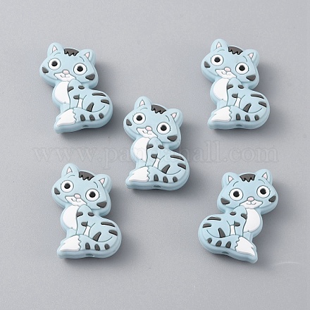 Katzen-Silikonperlen&nbsp;SIL-WH0002-86C-1