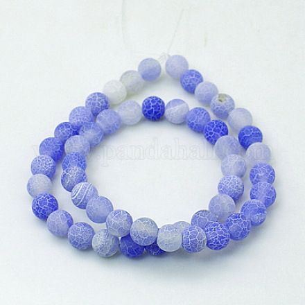 Natural Crackle Agate Beads Strands G-G055-4mm-7-1