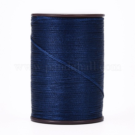 平らなワックス糸ストリング  マイクロマクラメコード  革縫い用  マリンブルー  0.8mm  約109.36ヤード（100m）/ロール YC-P003-A09-1