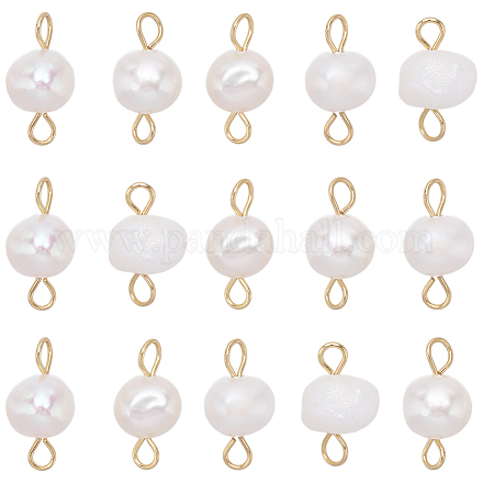 Sunnyclue 30 pz ciondoli per connettore di perle d'acqua dolce coltivate naturali FIND-SC0005-40-1