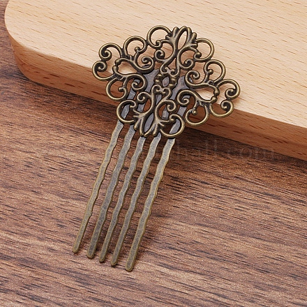 Brass Hair Combs Findings OHAR-PW0001-390AB-1