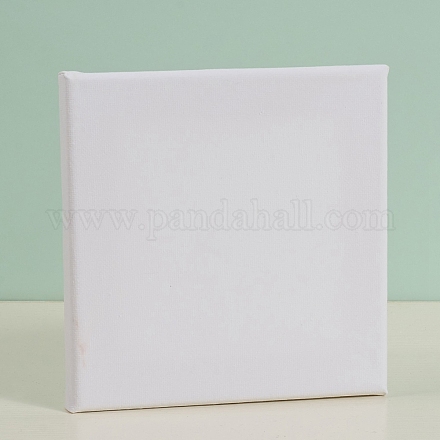 綿パネルの塗装  ボードコア付き  アクリル用  油絵  正方形  ホワイト  15x14.8x1.6cm DIY-G019-13A-1
