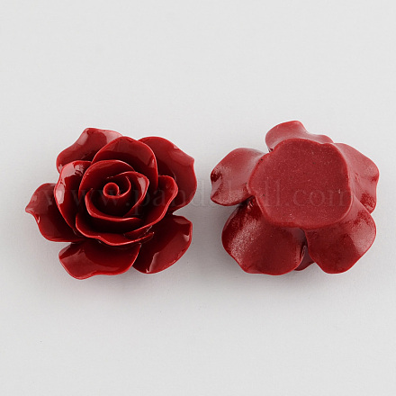 Flower Resin Cabochons CRES-S245-32-1