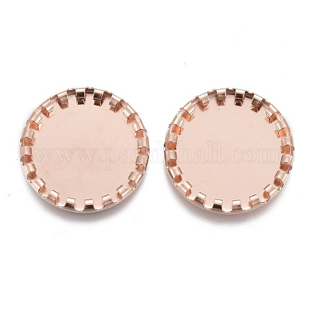 304 Stainless Steel Cabochon Settings STAS-P249-09RG-1