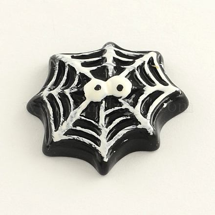 Thème Halloween araignée cabochons de résine web X-CRES-Q162-38-1
