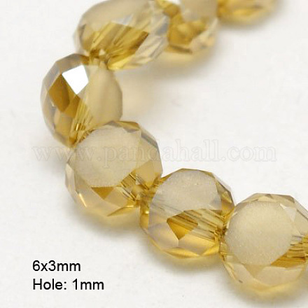 Perles en verre electroplate EGLA-D028-09-1
