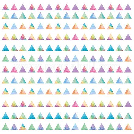 塩ビウォールステッカー  壁飾り  三角形模様  900x390mm  2枚/セット DIY-WH0228-846-1