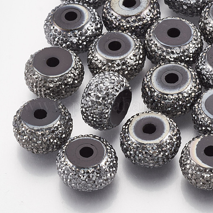 Abalorios de resina de Diamante de imitación RESI-T020-01F-02-1