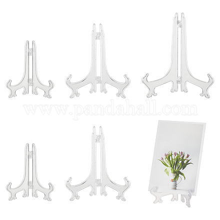 Nbeads 6Pcs 3 Styles Plastic Display Stands ODIS-NB0001-11-1