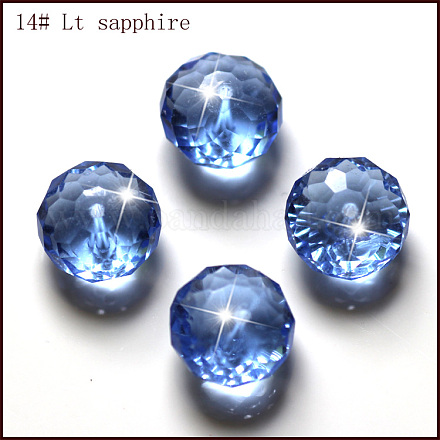 Abalorios de cristal austriaco de imitación SWAR-F068-6x8mm-14-1