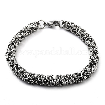 304 bracelet chaîne corde en acier inoxydable BJEW-Z023-03A-1